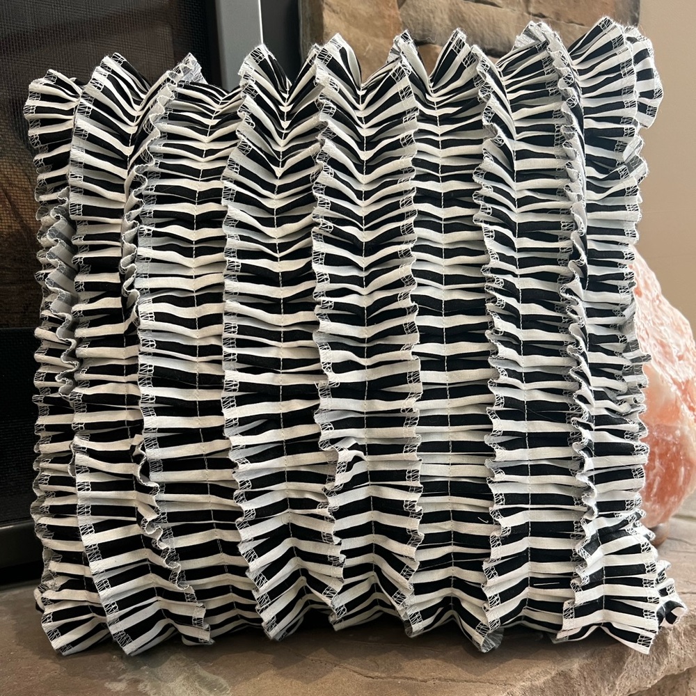 Ruffled Custom pillow cover 16x16